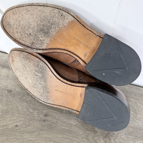 Allen Edmonds Cap-Toe Oxfords Men's 9D Walnut Brown Leather - Picture 8 of 13